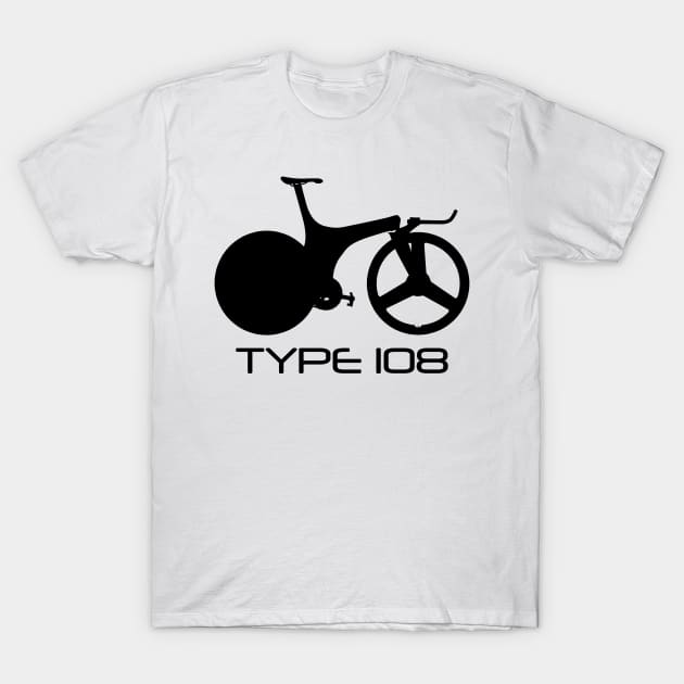 Lotus Sport Type 108 Bicycle T-Shirt by nutandboltdesign